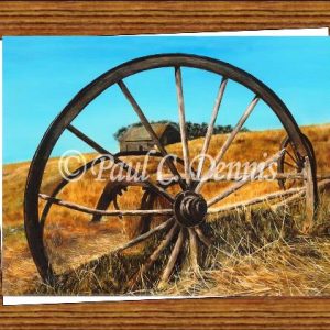 Old Wagon Wheel Notecard
